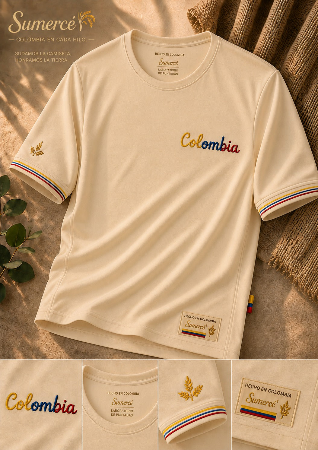 Camiseta Colonia Esencial-Cuello Redondo